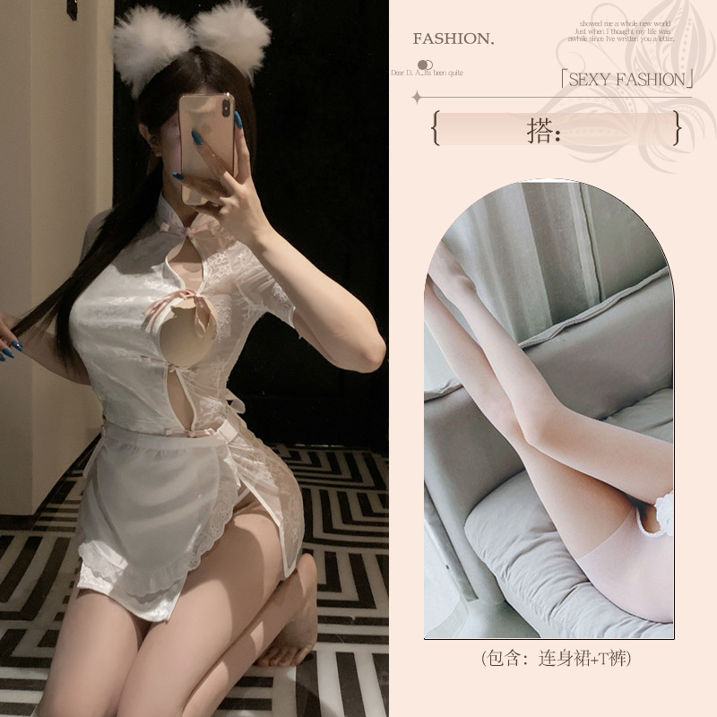 섹시 속옷 순 욕심 속옷 금욕 탈탈 치파오 고풍스러운 룩 섹시한 코스 파자마 제복