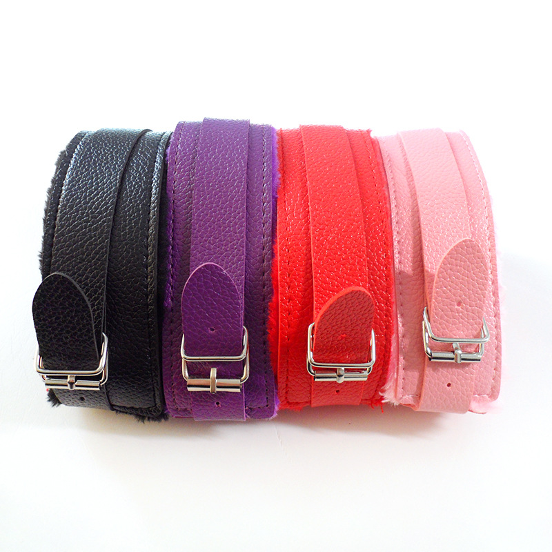 情趣 性用品 sm 毛绒 皮革 项圈 脖套 牵引 束缚 另类 男女用 调教 成人玩具