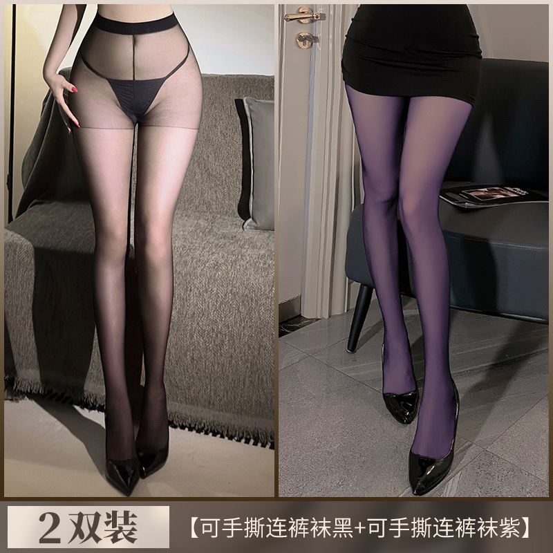 손으로 찢는 팬티스타킹 살로 튀어 검은 실크 섹시한 속옷을 입고 섹시한 순욕