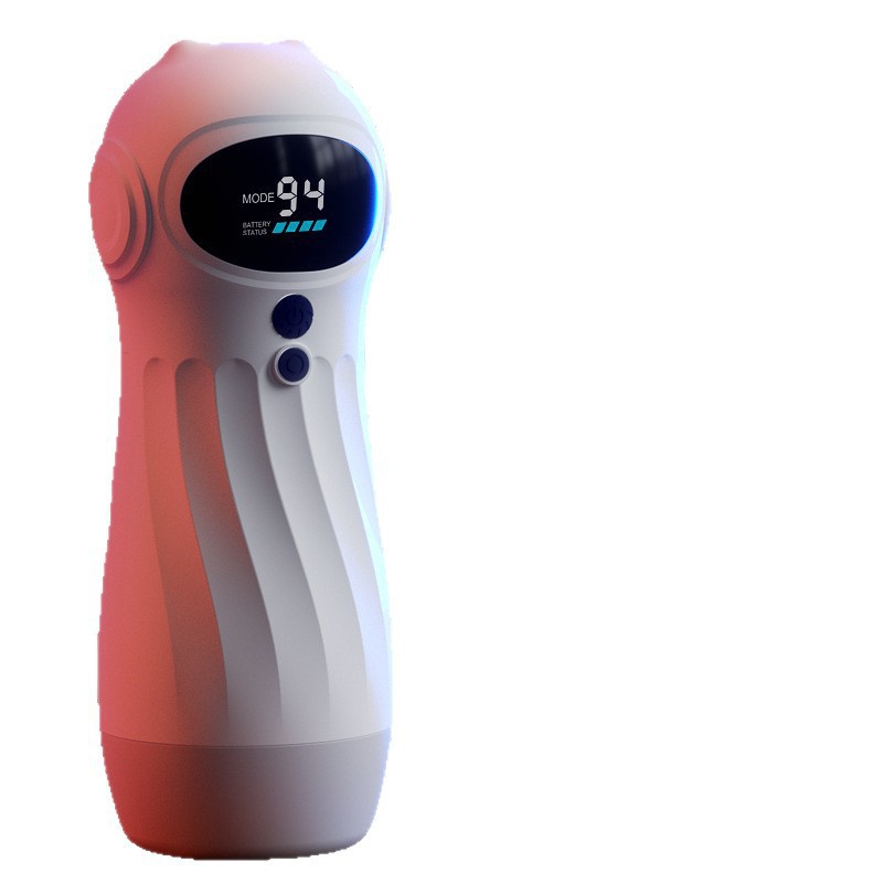 진동 빨아들이는 소리 액정 디스플레이 인터랙티브 ai 남자기구 성인용 비행기컵