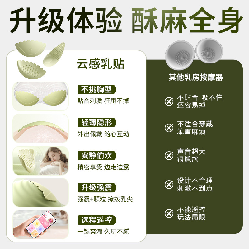 유방 마사지기 외출 흔적 없이 작은 섹스 토이기를 착용한다