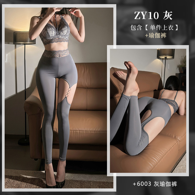 와이어 쿠션 이너로 브래지어 레이스 펀칭 요가 팬츠 스타일링 속옷 zy6003