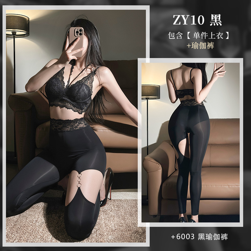 와이어 쿠션 이너로 브래지어 레이스 펀칭 요가 팬츠 스타일링 속옷 zy6003