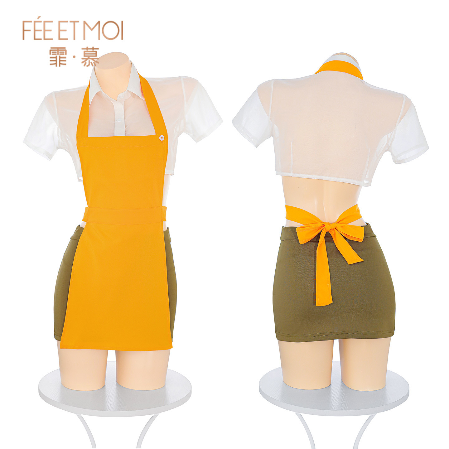 섹시한 속옷 심야 미국식 점원 유니폼 섹시한 시스루 유혹