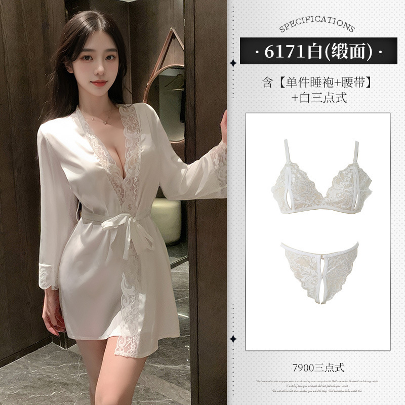 레이스 잠옷 샤워 가운 섹시 속옷 섹시한 홈웨어 시스루 느낌