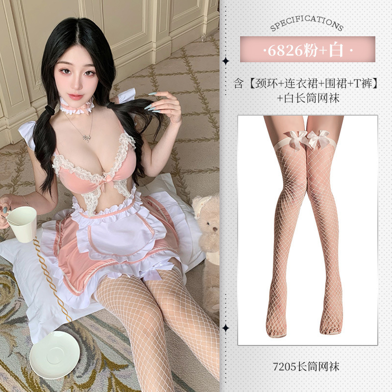 하녀 정장 트렌치 유니폼 파자마 유혹하기 엉덩이 없는 섹시한 속옷 6826