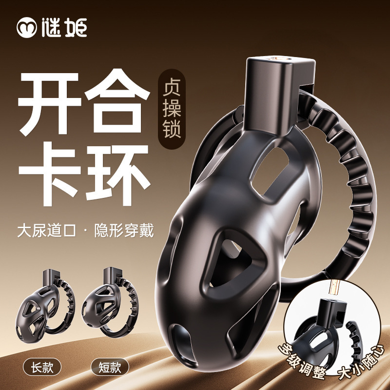 단추 정조 자물쇠 남성용 자물쇠 새장 폐쇄 음경 자물쇠 정조 금욕 계욕