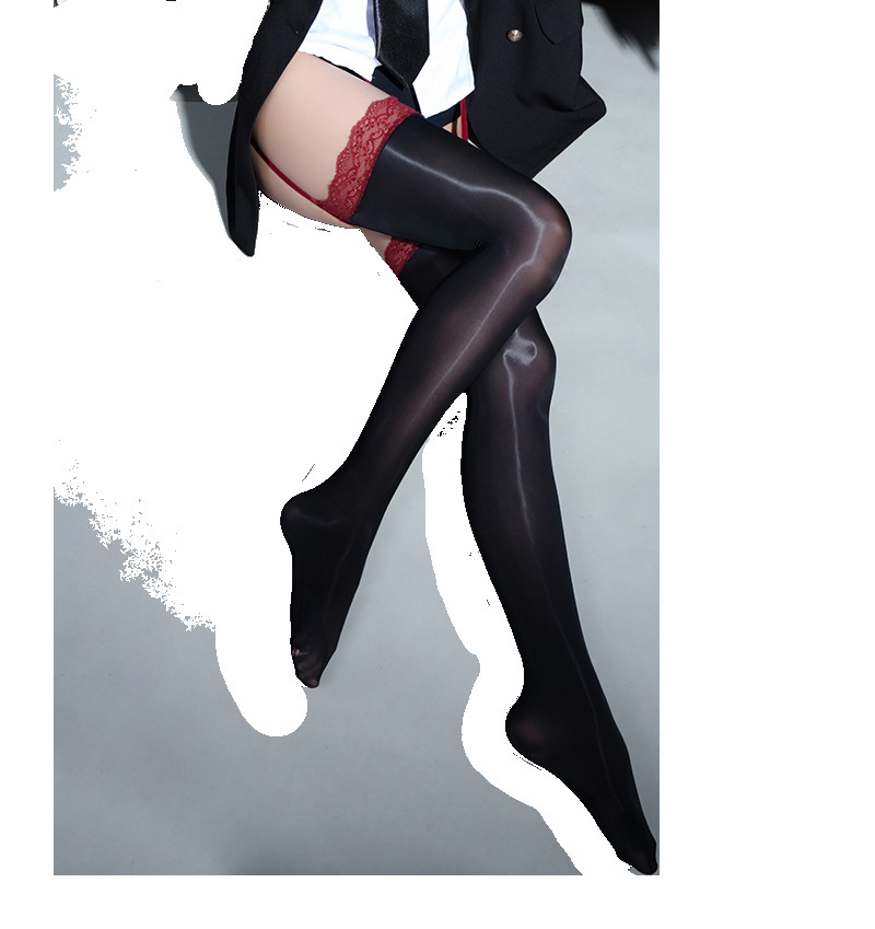 끈 일체형 레이스 윤기 스타킹 섹시 속옷 스타일 섹시 스타킹