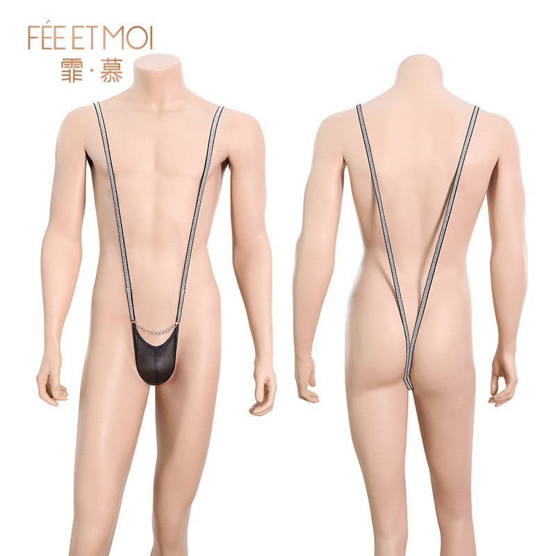 남성 v 라인 멜빵 점프슈트 팬티 7199 섹슈얼웨어 편안한 랩 jj 유혹
