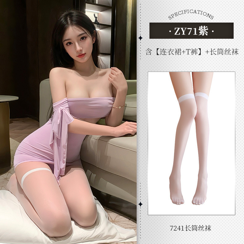 슬림한 가슴이 드러난 원피스 섹시한 누드룩 섹시한 잠옷 섹시한 속옷