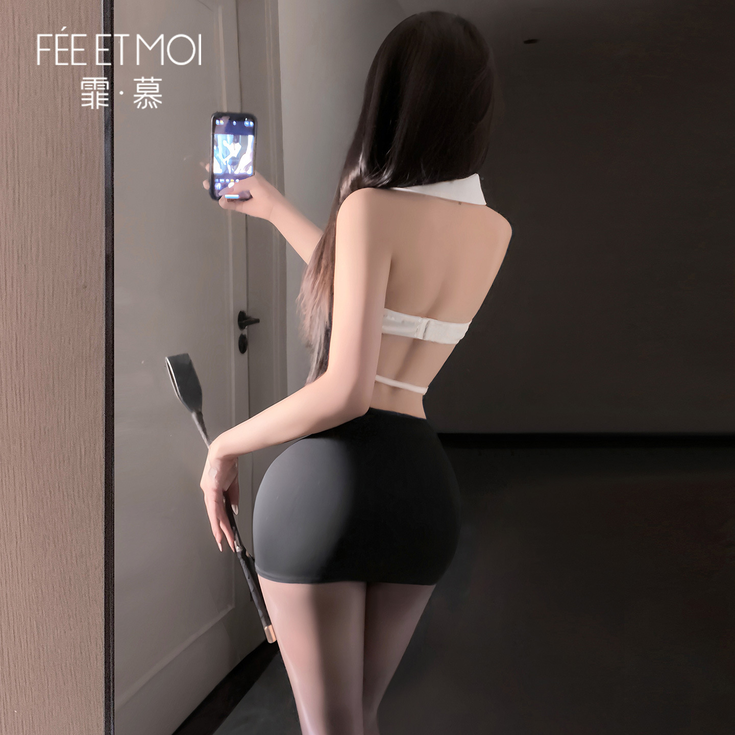 섹시한 속옷으로 속이 비고 ol의 시크릿 유니폼 섹시한 엉덩이 커버 애정 순욕 6207