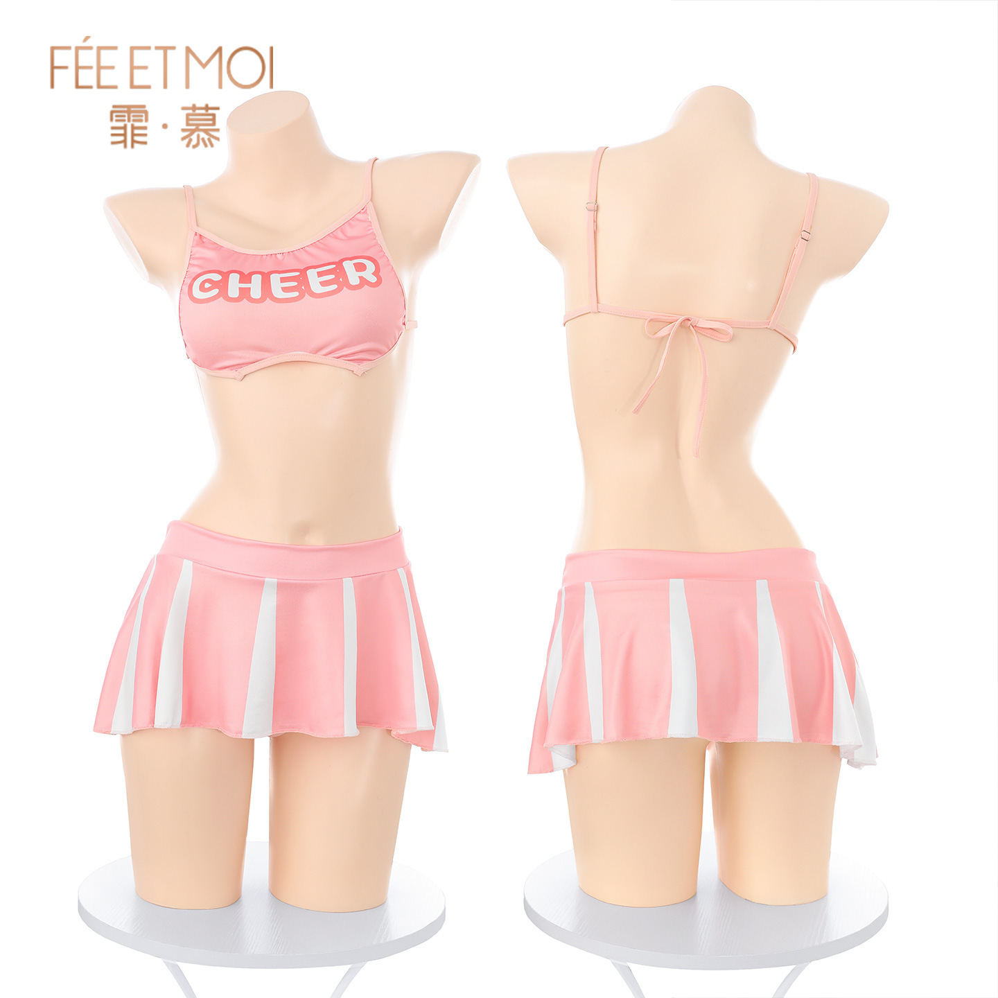 섹시란제리 축구 치어리더 세트 섹시한 미니스커트로 엉덩이를 드러내