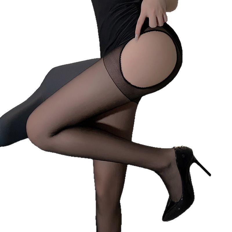 性感诱惑 免脱 四面开裆 超薄 连裤丝袜 女士 情趣内衣 为么