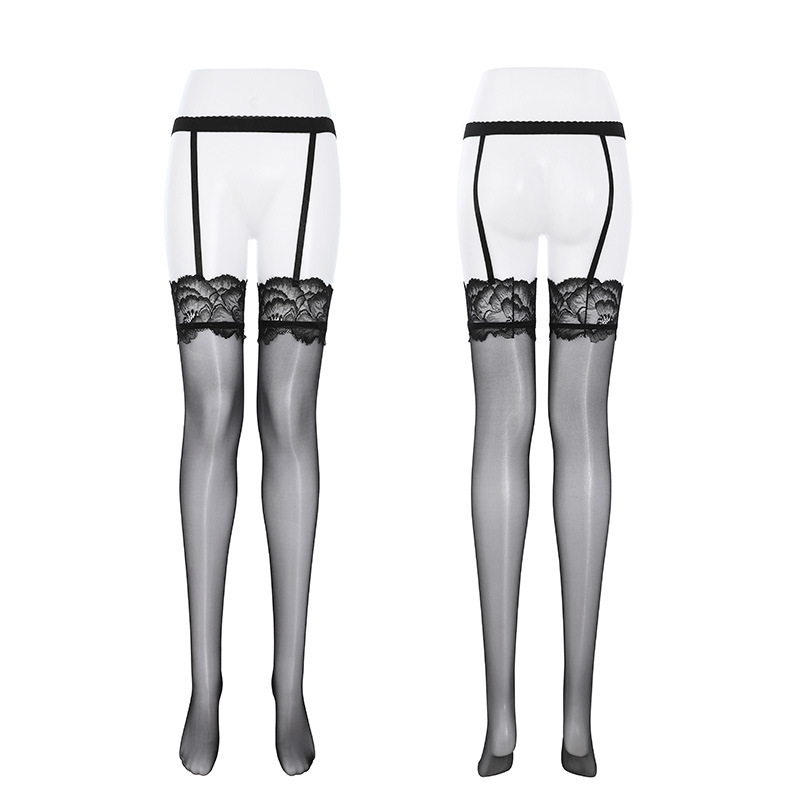 슬립 일체형 오로라 스타킹 블랙 실크로 7346 섹시 란제리를 착용해 섹시한 유혹을 유혹한다