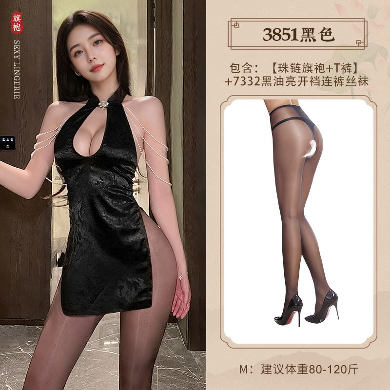 3851명의 섹시한 속옷의 섹시한 순욕을 유혹하는 파자마 치파오