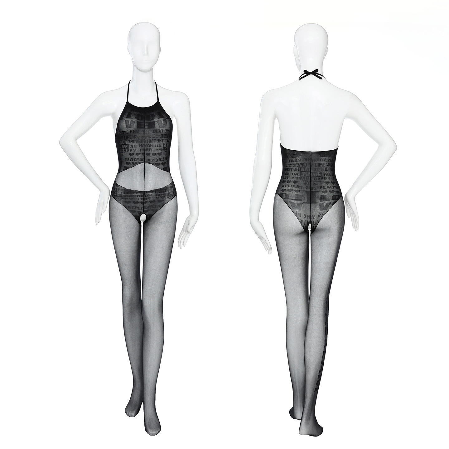 알파벳 밑단형 스타킹 시스루 유혹적인 누드 등 섹시한 속옷