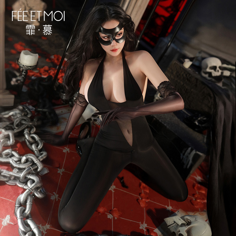 시스루 시스루 히프가 드러나는 고양이 란제리 섹시한 속옷의 유혹