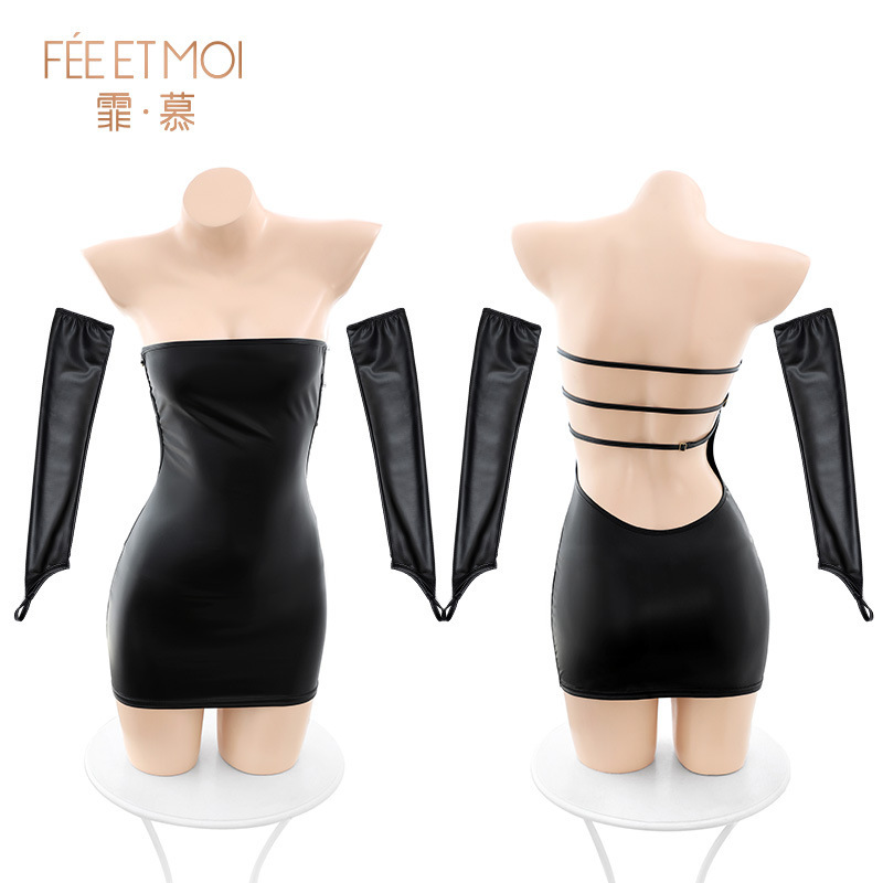 인조가죽 뜨겁고 엉덩이를 감싸주는 섹시한 속옷 유니폼 섹시한 벗기는 타이트한 클럽 드레스