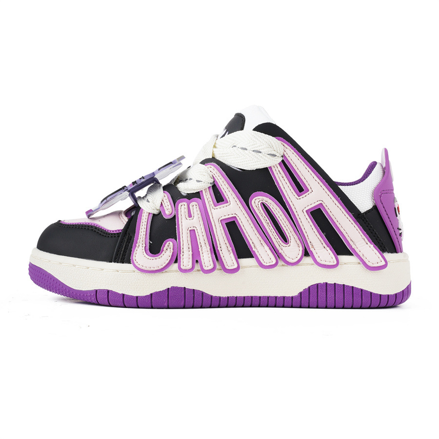 신상 미니 도파민 알파벳 스케이트 빵슈즈 남녀 캐주얼에 통굽 커플 패션 화이트 슈즈