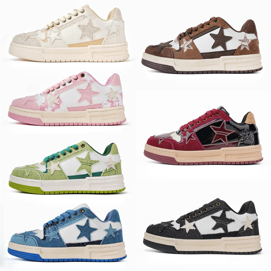 신상품 키즈 슈즈 데님 블루 별 펌프스 남녀 커플 키높이 캐주얼 어디에나 어울리는 국화 스포츠 슈즈