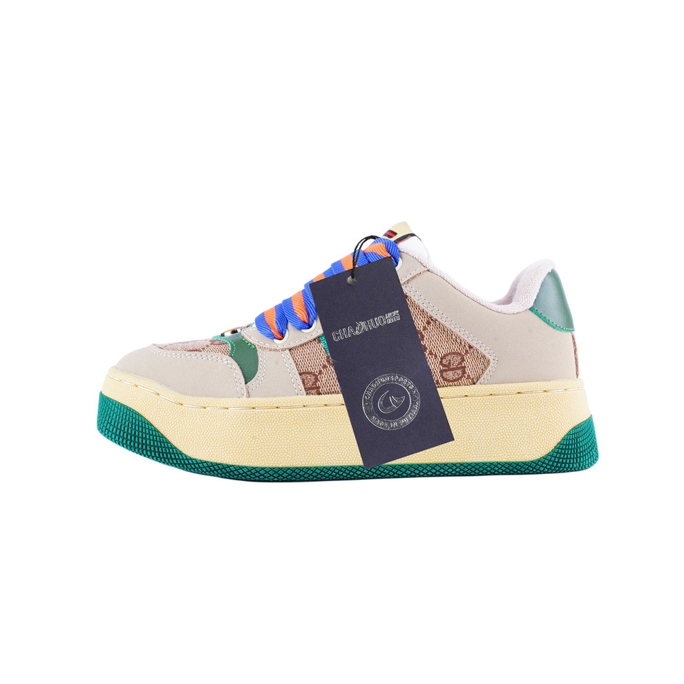 통굽 더러운 신발 여성 보온 키높이 더러운 신발 스포츠 레저 빵신발