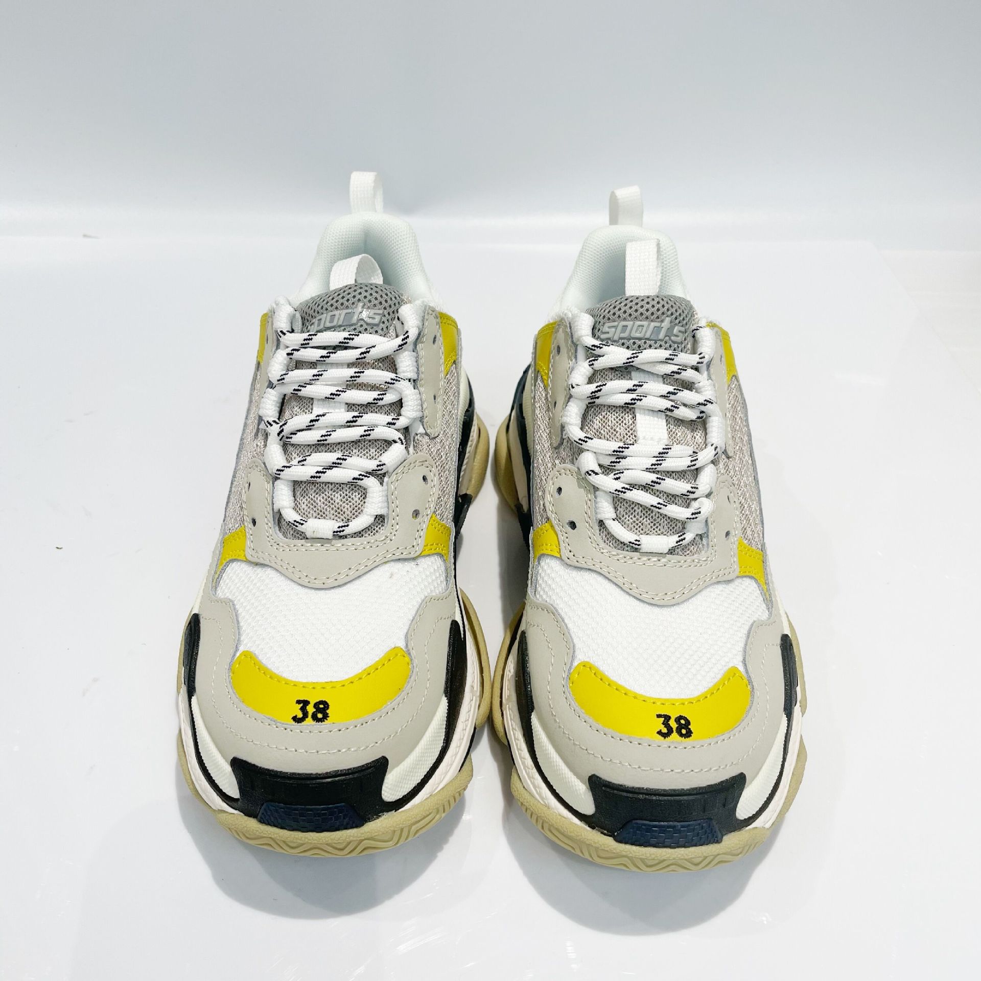 6단 콤보 대디 구두 남성 모두 통굽 키높이 캐주얼 여성 스니커즈