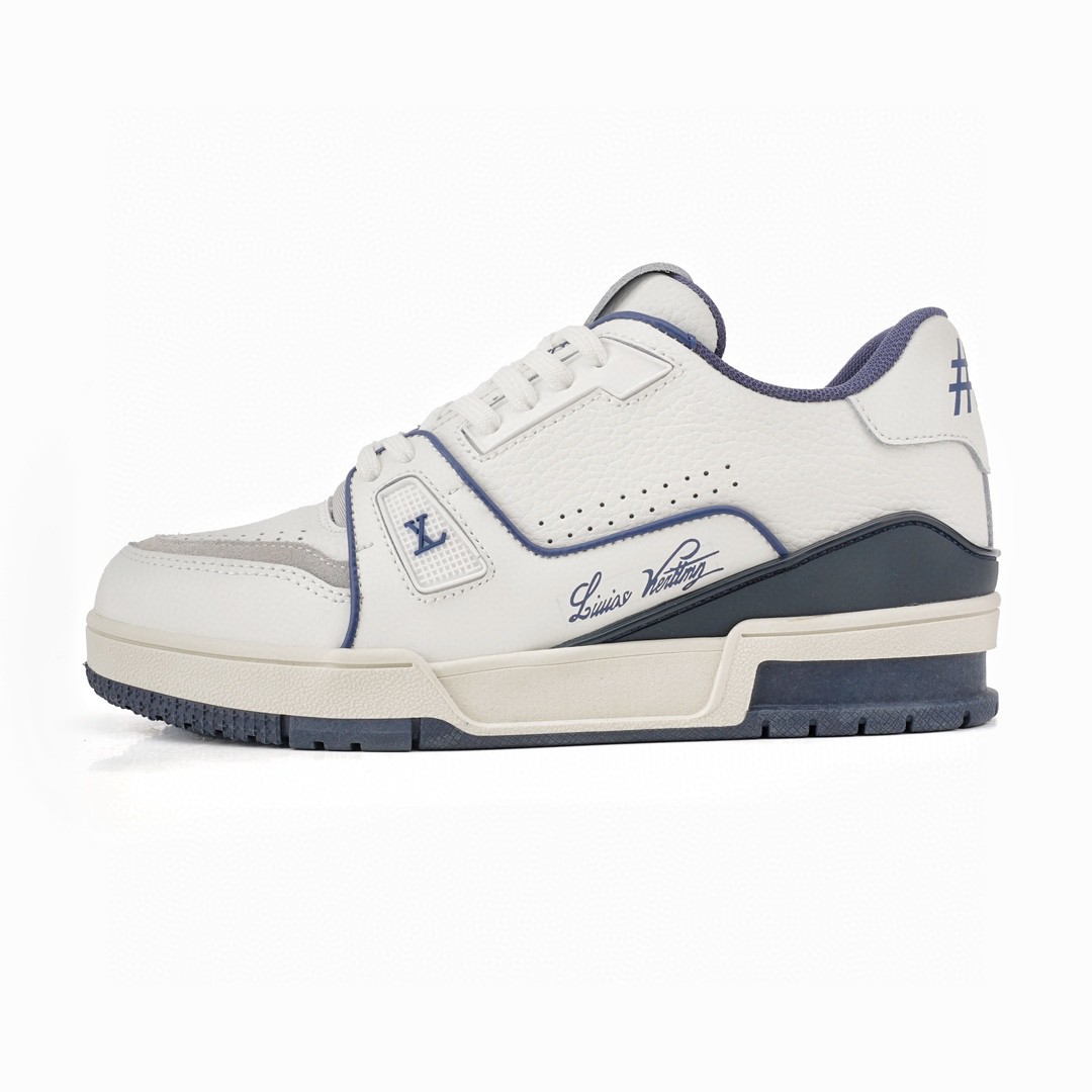 가을 겨울 신상품 리얼 데님 남성용 화이트 스니커즈 패션 ins 레포츠 물결무늬 스니커즈 여성용 슈즈