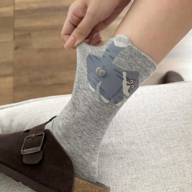 엽기 양말 여아 스타킹 ins 붐 봄 스타킹 귀여운 동물 뼈 없는 스타킹