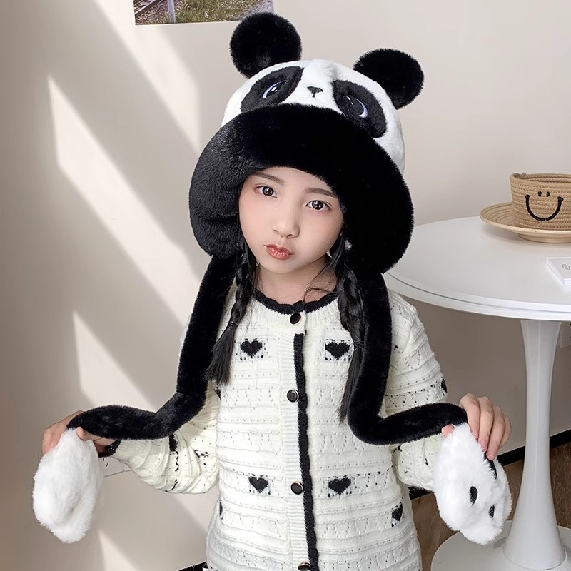 어린이 모자 가을 겨울 신상 털모자 귀엽고 깜찍한 남녀 귀걸이 모자 방한용 보온 덮개