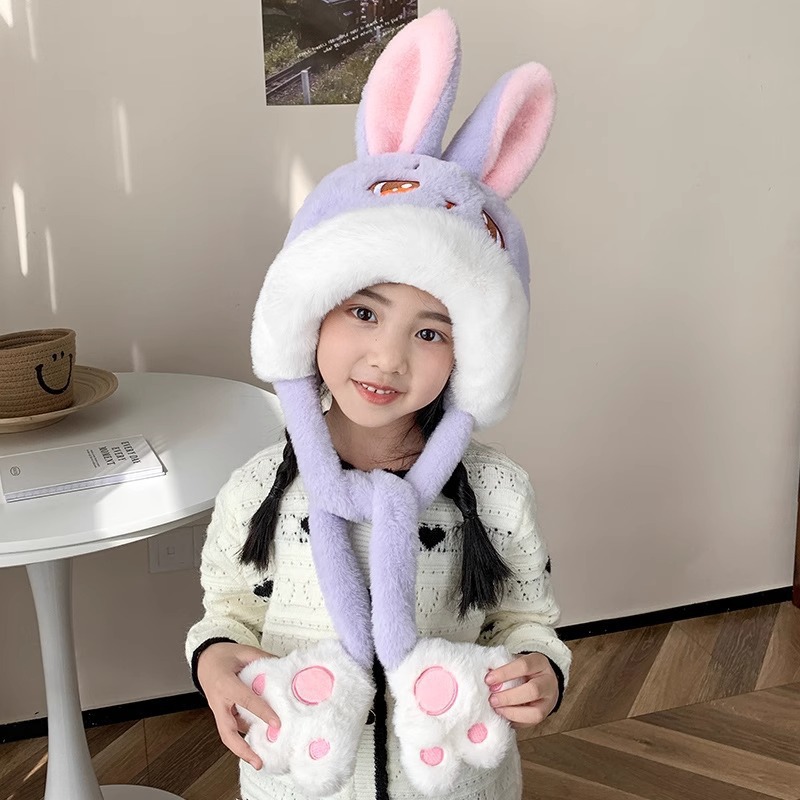 어린이 모자 가을 겨울 신상 털모자 귀엽고 깜찍한 남녀 귀걸이 모자 방한용 보온 덮개