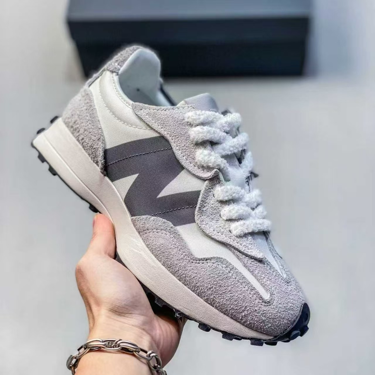 뉴 발란스 nb 오리지널 그레이 남녀 키높이 러닝화