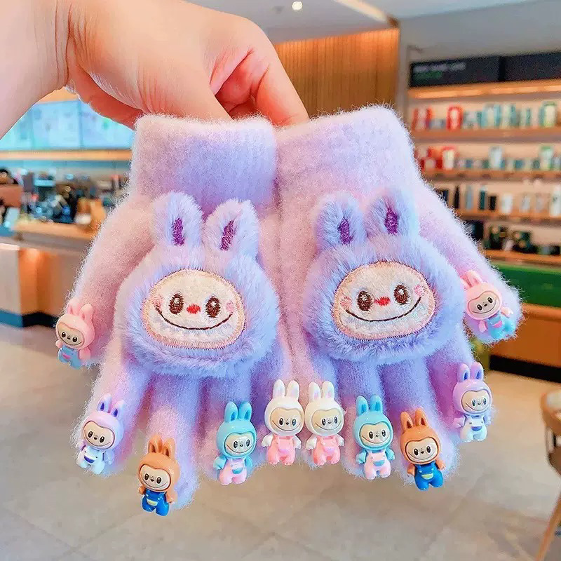 라보 아동 장갑 보온 어린이 손가락 여자 다섯 손가락 아기 가을 겨울 초등학생 남자 어린이 장갑