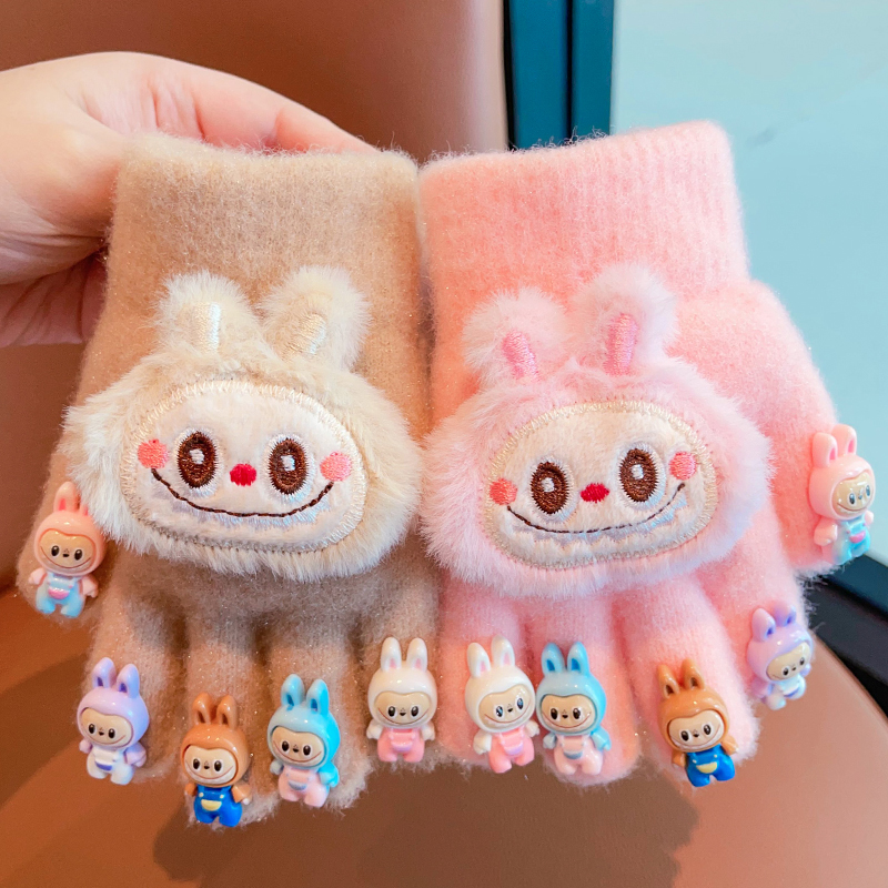 라보 아동 장갑 보온 어린이 손가락 여자 다섯 손가락 아기 가을 겨울 초등학생 남자 어린이 장갑