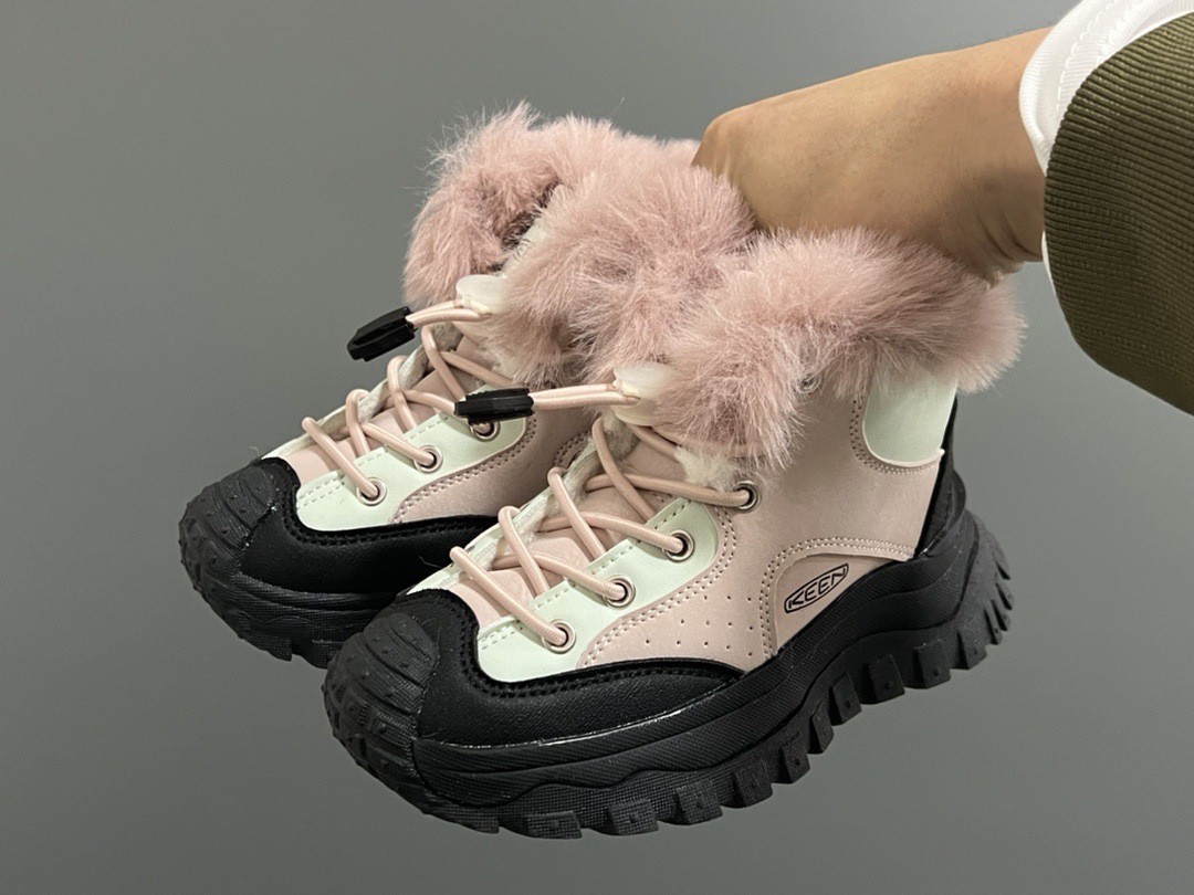 keen cohen 아동 야외 등산화 남녀 아동 두툼한 기모 보온 하이탑 방미끄럼 운동화