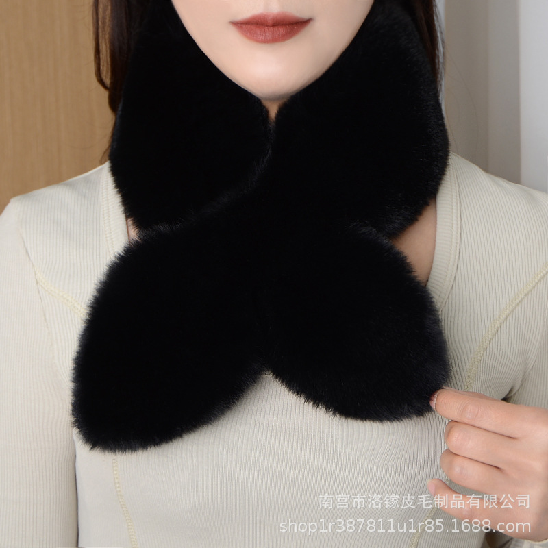 머플러의 여성 겨울 한판 듀플렉스 머플러로 렉스 퍼 톡톡해졌어요