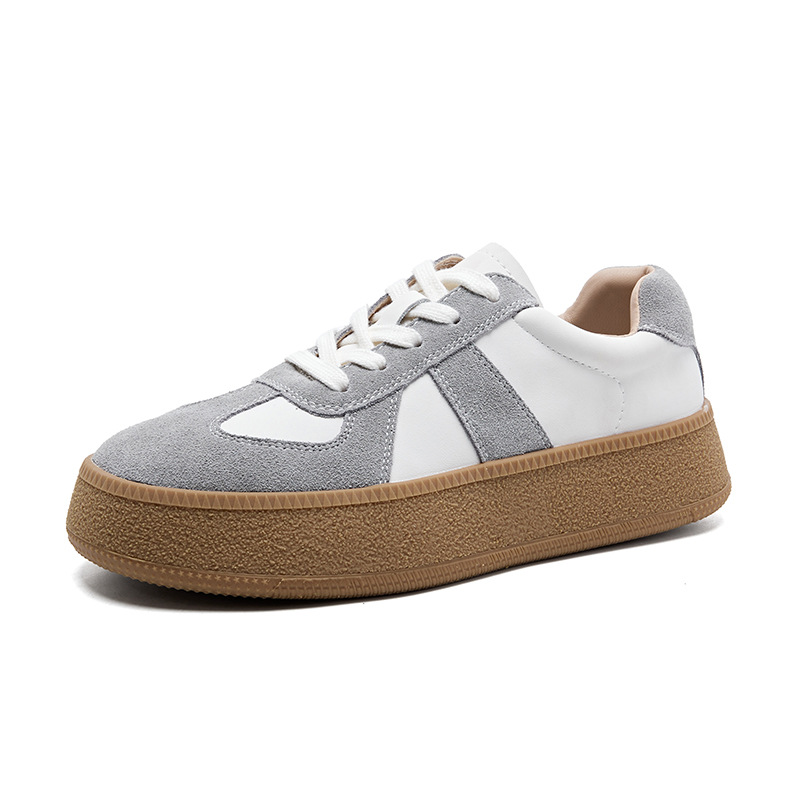 흰색 미니 슈즈 여성 봄 가을 플랫 슈즈 여성 통굽 굽 학생 캐주얼화 클래식한 슈즈