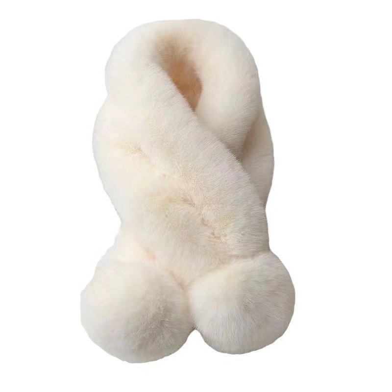 러버 토끼털 목도리 여성 가을 겨울