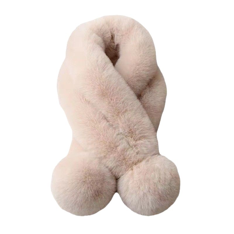 러버 토끼털 목도리 여성 가을 겨울