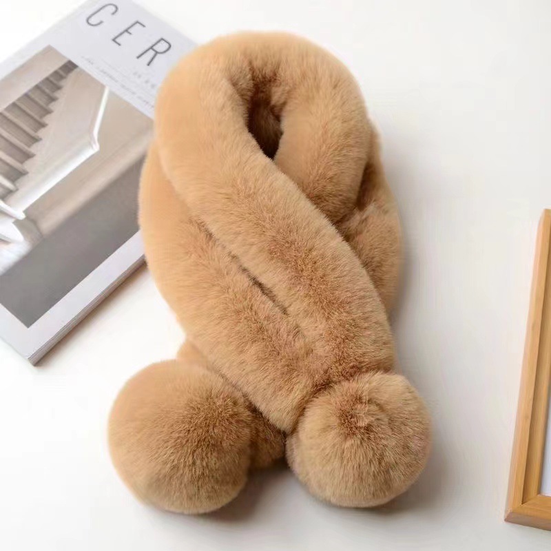 러버 토끼털 목도리 여성 가을 겨울