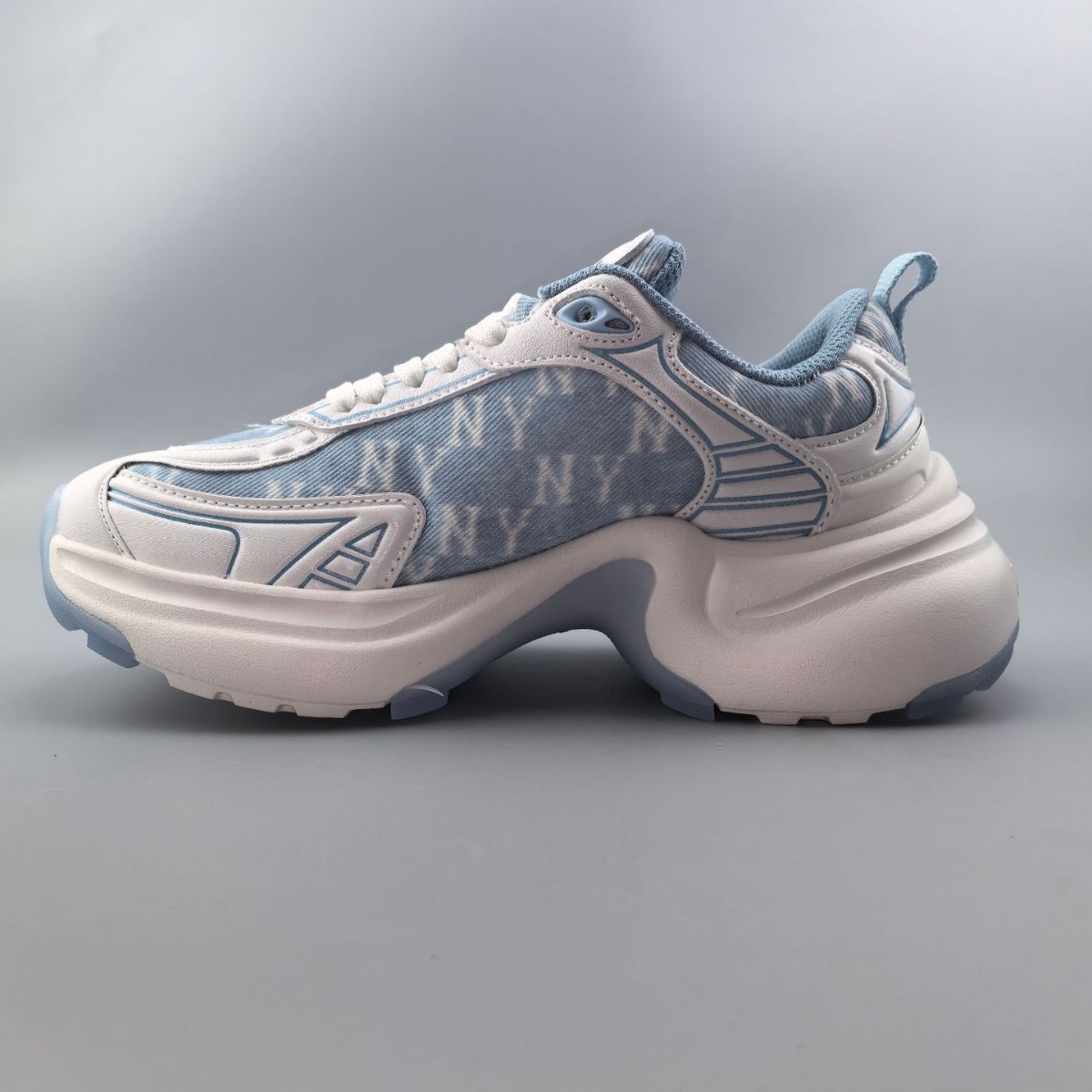 mlb 아빠 신발 운동화 파란색과 흰색 물결형 슈즈