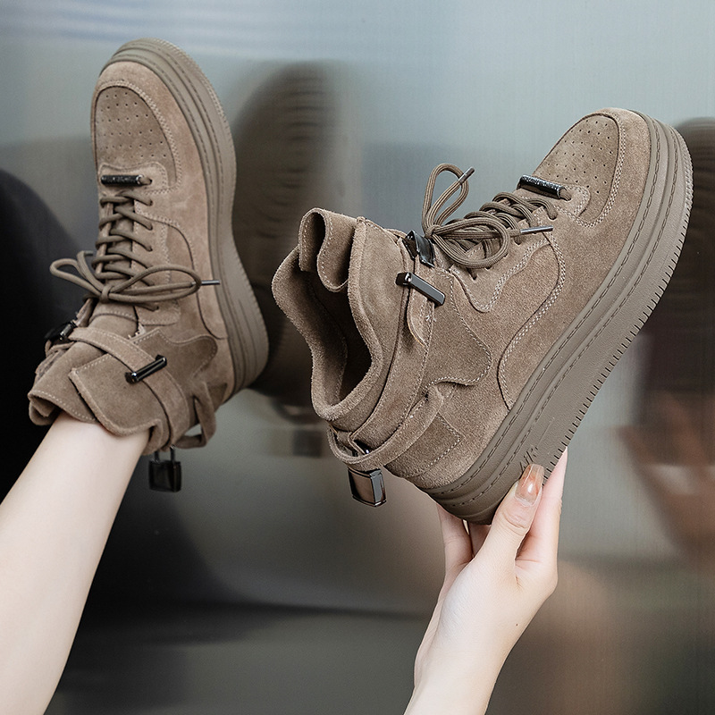 에어포스 원 aj 여성화 가죽 하이탑 스포츠 캐주얼화 여성 2025 신상품 마틴 슈즈