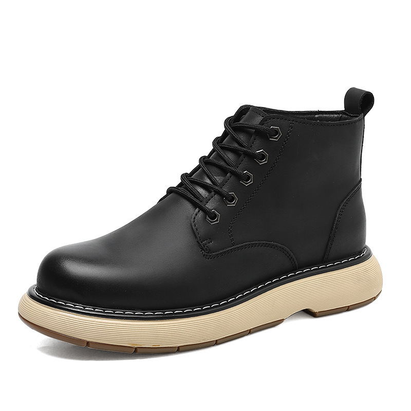 남성 마틴 부츠 가을 겨울 신상품 영국 복고풍 부츠 리얼 가죽 통솔, 통코 남성 슈즈