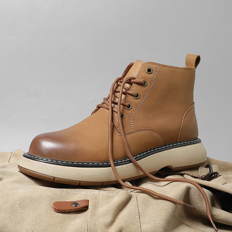 남성 마틴 부츠 가을 겨울 신상품 영국 복고풍 부츠 리얼 가죽 통솔, 통코 남성 슈즈