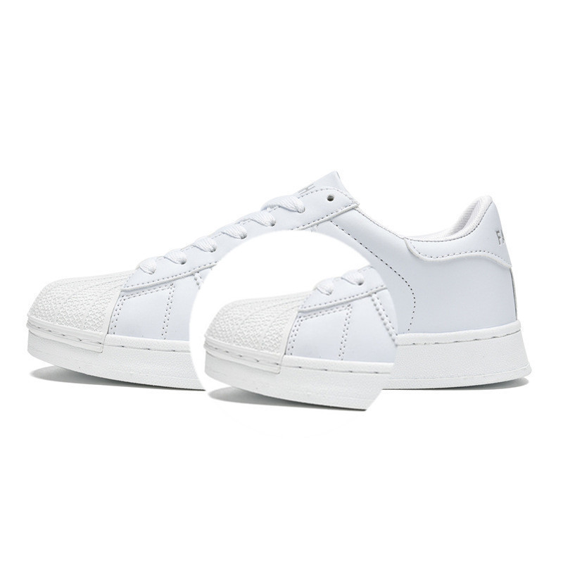 사계절 착용하기 골드 로고 화이트 블랙 조개머리 레이저 스니커즈 남성 스니커즈 트렌디한 흰색 스니커즈 여성 슈즈 통풍