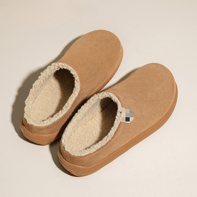 기모 버켄슈즈 남자는 겨울 통굽 보온면 신발 게으른 사무용 캐주얼 반백 슬리퍼