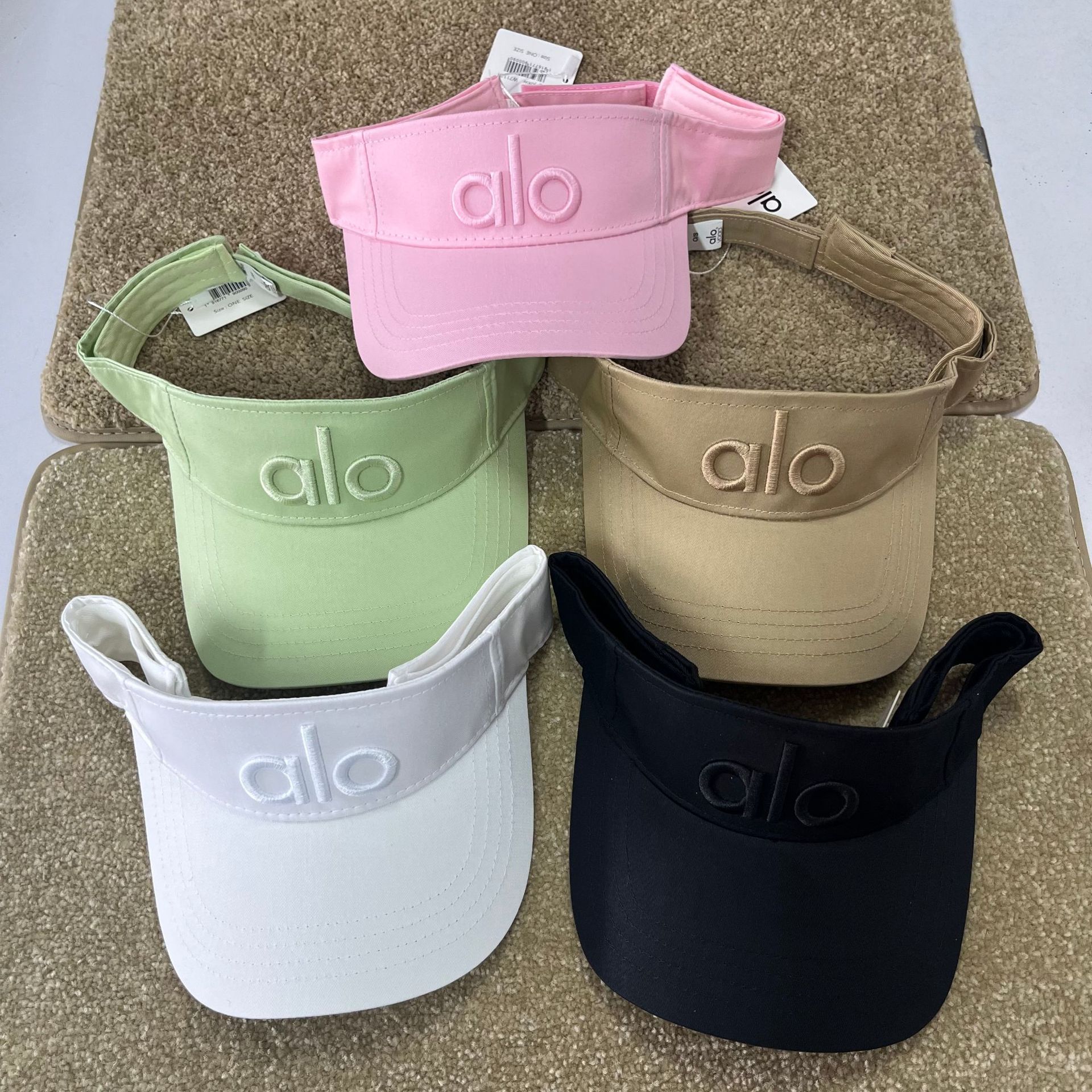 alo 여름 자수 헌팅캡 지붕이 없는 요가 헬스캡