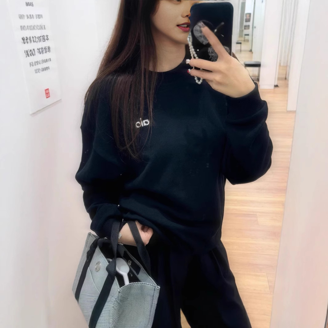 알로 라운드 긴팔 루즈핏 커플 맨투맨