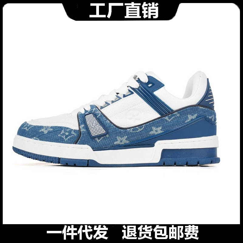 트레이너 데님 블루 남녀 슈즈 lvtk 신상품 가을 토켓 캐주얼 빵슈즈