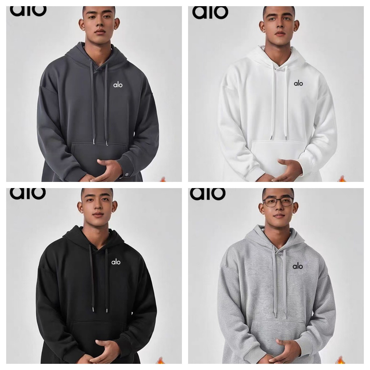 알로 프린트 후드 맨투맨 남녀 아우터 탑