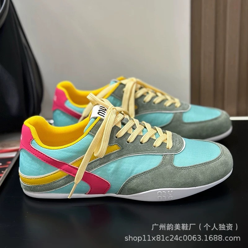 슈즈 여성 여름 신상품 빈티지 컬러 패치워크 알간슈즈 플랫 스니커즈 어디에나 잘 어울려요